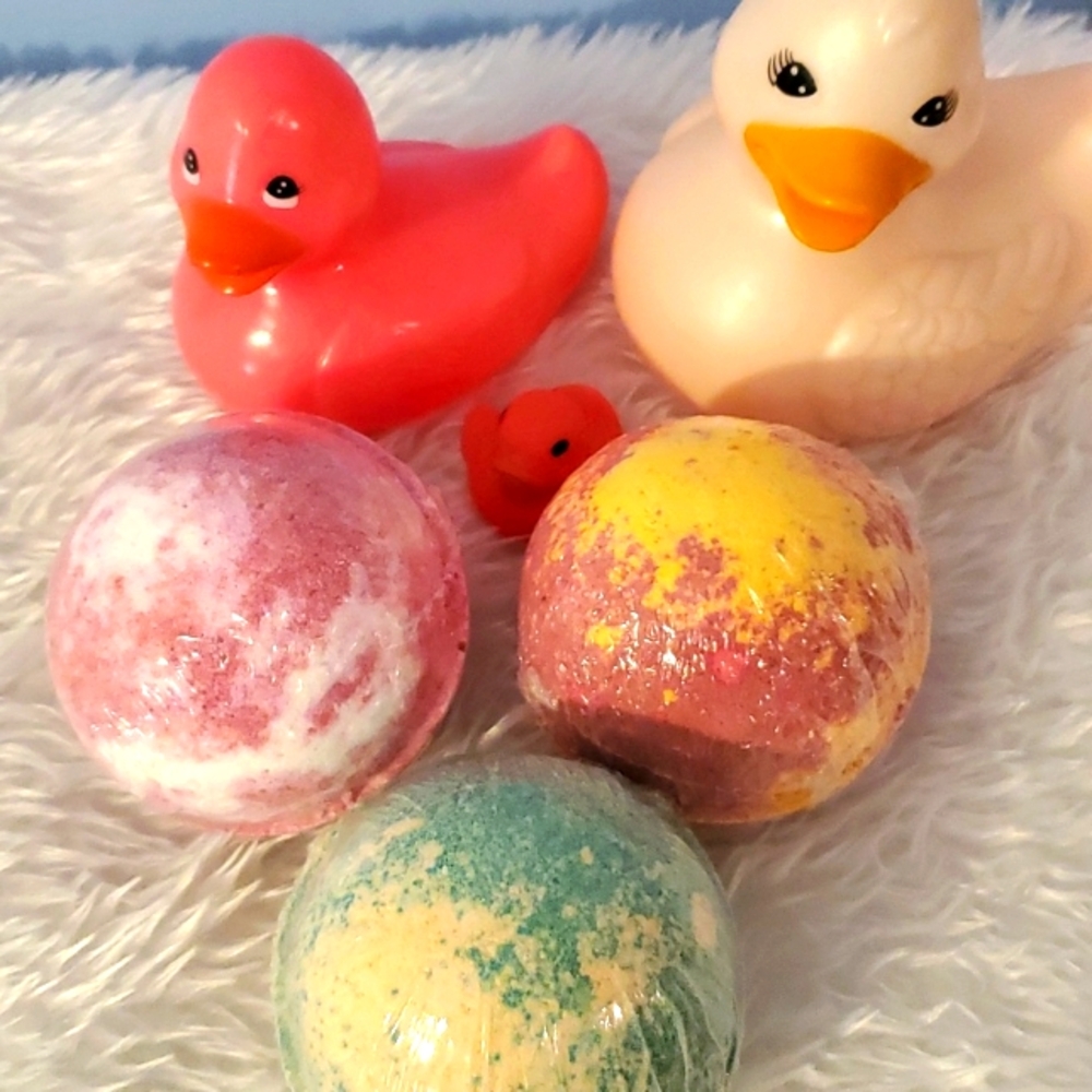 🛀 Bubbly Belle Bath Bombs, Mellow, Destress & Bliss